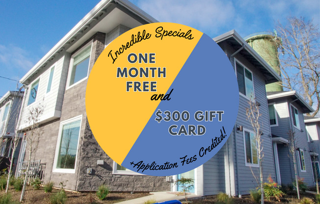 Incredible Specials: Immaculate 1-Bedroom Townhouse w/ A MONTH FREE, $300 + APPS ON US!