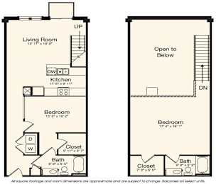 2 beds, 2 baths, 1,199 sqft, $2,555