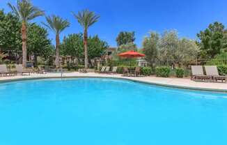 Pool side patioat The Fairways by Picerne, Las Vegas