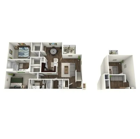 2 beds, 2 baths, 1,208 sqft, $1,610