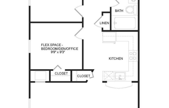 2 beds, 1 bath, 882 sqft, $1,665