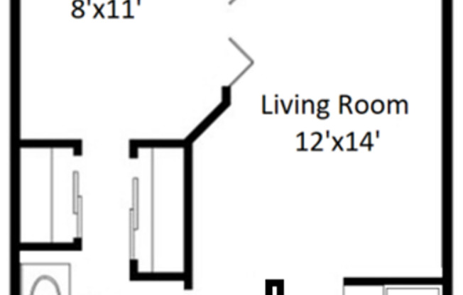1 bed, 1 bath, 495 sqft, $1,310