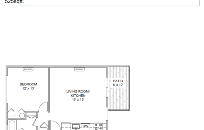 1 bed, 1 bath, 525 sqft, $1,950, Unit 65-15
