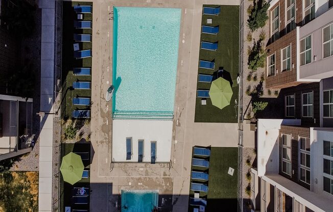 Aerial View of the Pool at Veranda Apartments, Draper, UT