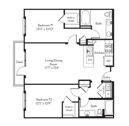 2 beds, 2 baths, 1,121 sqft, $3,549