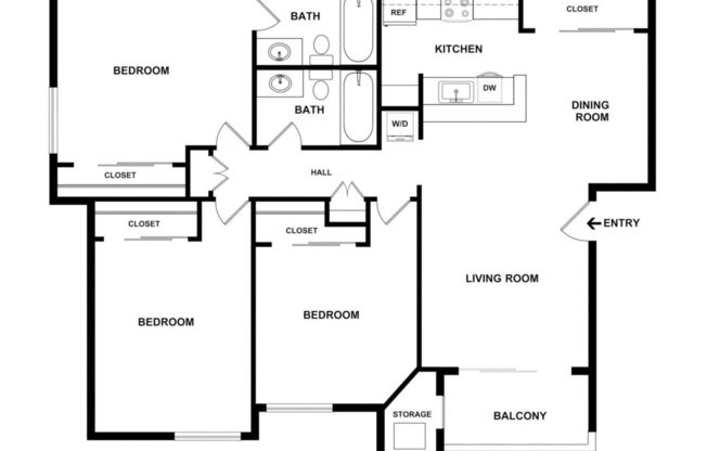 3 beds, 2 baths, 1,200 sqft, $3,584