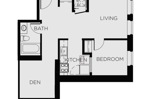 1 bed, 1 bath, 692 sqft, $925, Unit 907-402