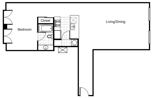 1 bed, 1 bath, 932 sqft, $1,750