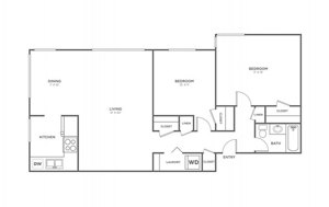2 beds, 1 bath, 848 sqft, $2,752
