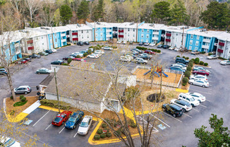 Aerial View Of Parking And Surroundings at Elite At Lakeview, Georgia, 30337