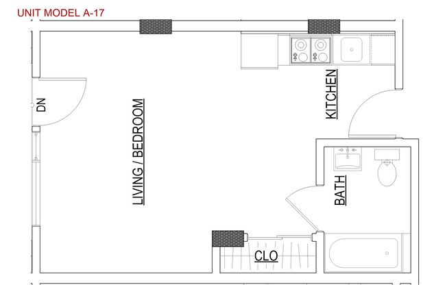 Studio, 1 bath, 385 sqft, $2,710, Unit 345 6th St, Unit 410