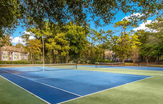 Tennis court at St. Johns Forest Apartments, Jacksonville