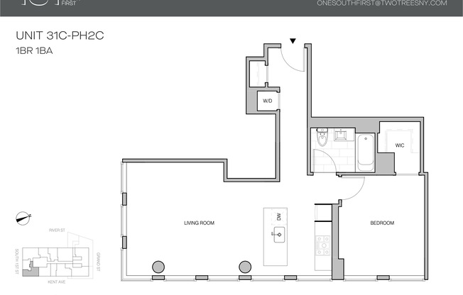 1 bed, 1 bath, $7,295, Unit 35C