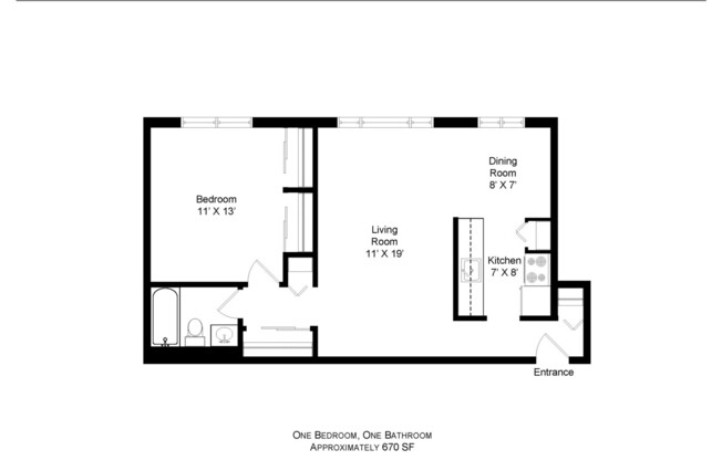 1 bed, 1 bath, 700 sqft, $1,695, Unit 515