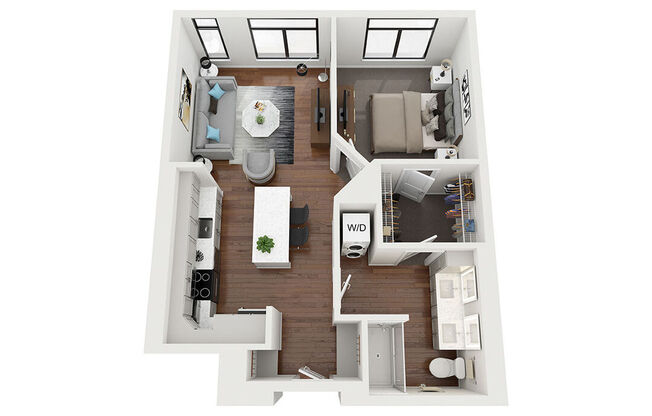 1 bed, 1 bath, 716 sqft, $1,576