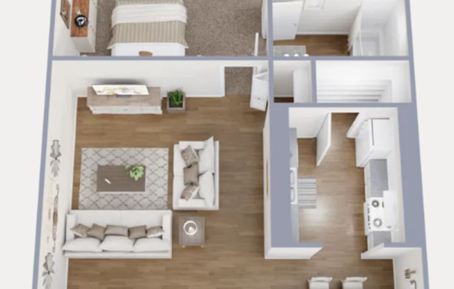1 bed, 1 bath, 640 sqft, $887, Unit 1025