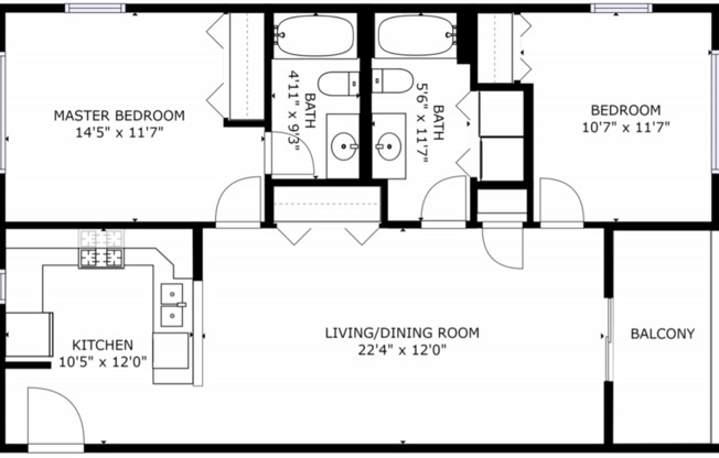 2 beds, 2 baths, 915 sqft, $2,575, Unit 4346-15
