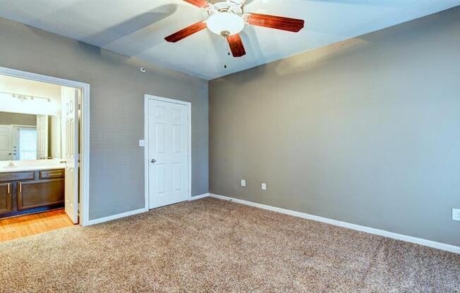 Bedroom with adjacent bathroom