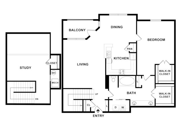 1 bed, 1 bath, 1,065 sqft, $1,875