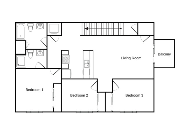 3 beds, 2 baths, 1,186 sqft, $1,490