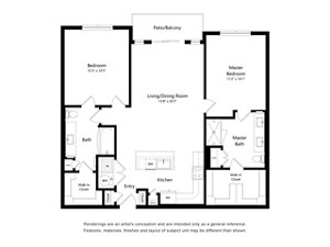 2 beds, 2 baths, 1,250 sqft, $1,945