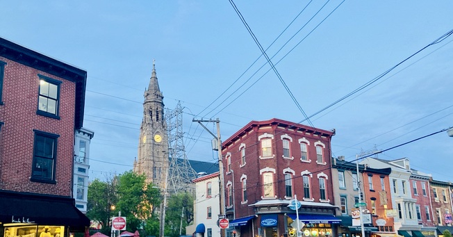 Main St Manayunk and St John the Baptist Church