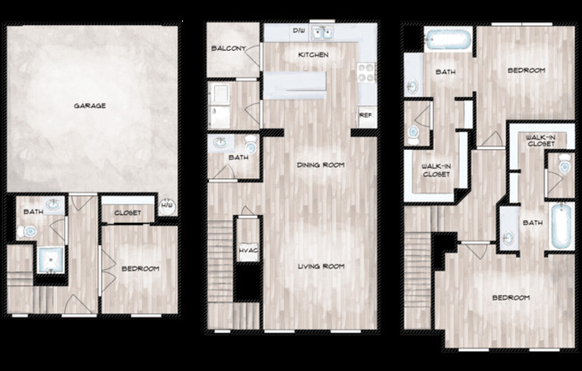 3 beds, 3.5 baths, 1,635 sqft, $2,499