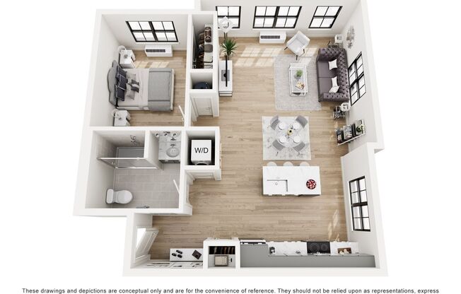 1 bed, 1 bath, 840 sqft, $2,595, Unit 519A