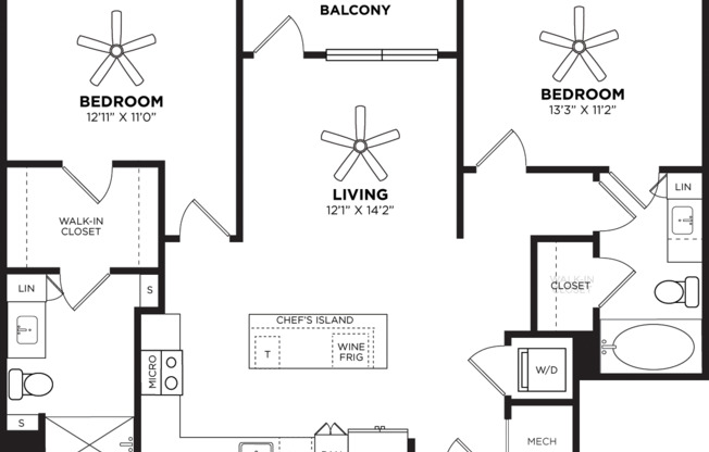 2 beds, 2 baths, 1,083 sqft, $2,930, Unit 453