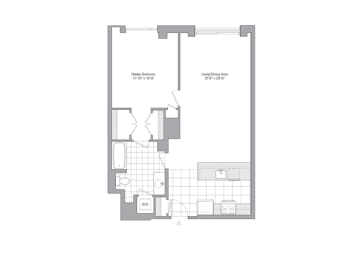 1 bed, 1 bath, 830 sqft, $3,829