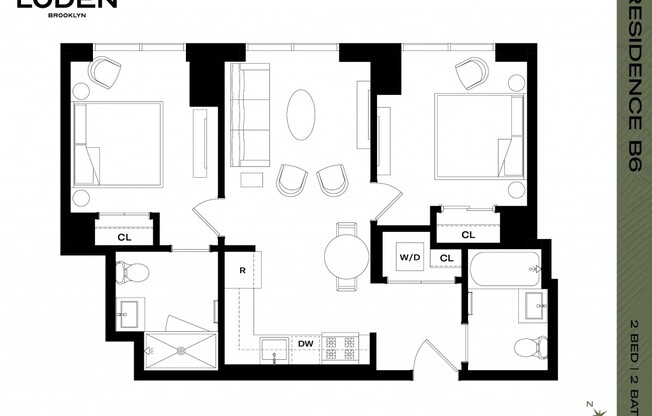 2 beds, 2 baths, $5,357, Unit 1109