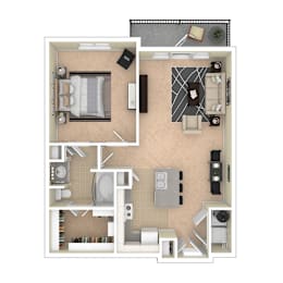 1 bed, 1 bath, 839 sqft, $1,195