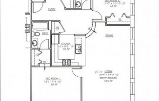 2 beds, 2 baths, 1,217 sqft, $2,500, Unit Unit 1