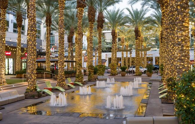 Enjoy the soothing sounds of The Quad fountain, the perfect backdrop to shopping and dining.