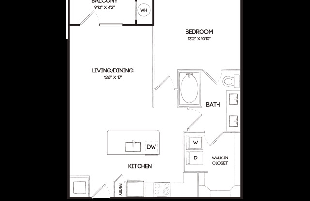 1 bed, 1 bath, 768 sqft, $1,536