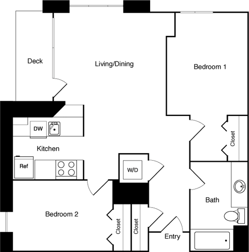 2 beds, 1 bath, 880 sqft, $2,894, Unit 323