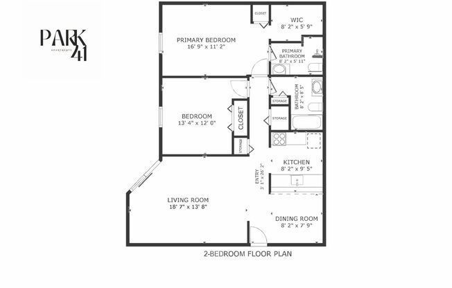 2 beds, 2 baths, 990 sqft, $1,215, Unit 4141-32