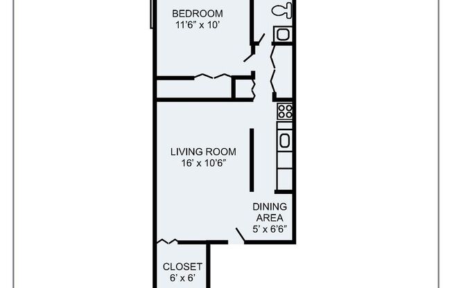 1 bed, 1 bath, 475 sqft, $1,220, Unit 106