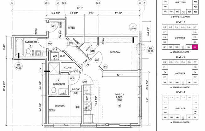 2 beds, 2 baths, 784 sqft, $2,740, Unit 302