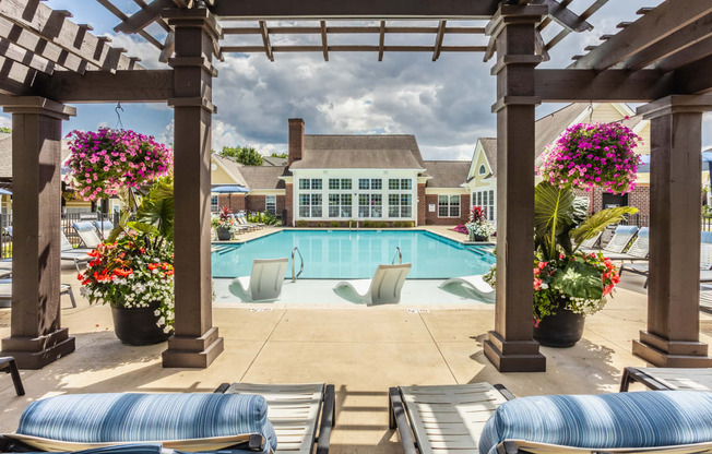 the swimming pool at the resort