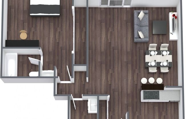 1 bed, 2 baths, 900 sqft, $2,200, Unit 007