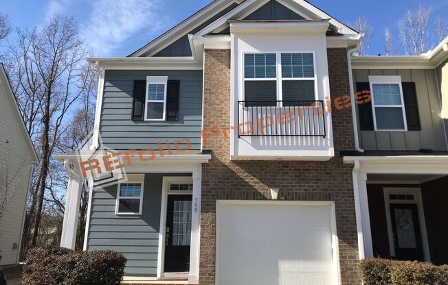 Great Location! 2 Story 3 Bedroom 1 Car-Garage End Unit Town Home with Community Pool  @ 55 James at Midtown, Apex, Available Jan 4, 2026!