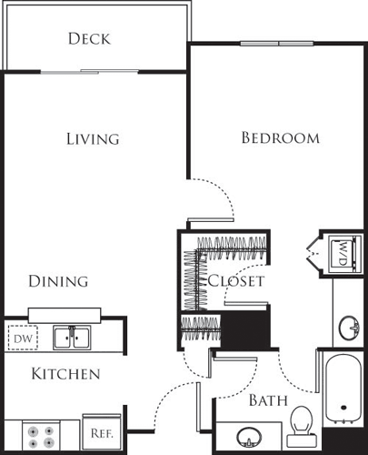 1 bed, 1 bath, 623 sqft, $2,840