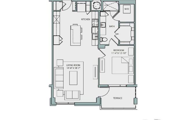 1 bed, 1 bath, 844 sqft, $3,197, Unit 1314