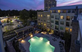 Aerial View Of Pool at Berkshire Ninth Street, Durham