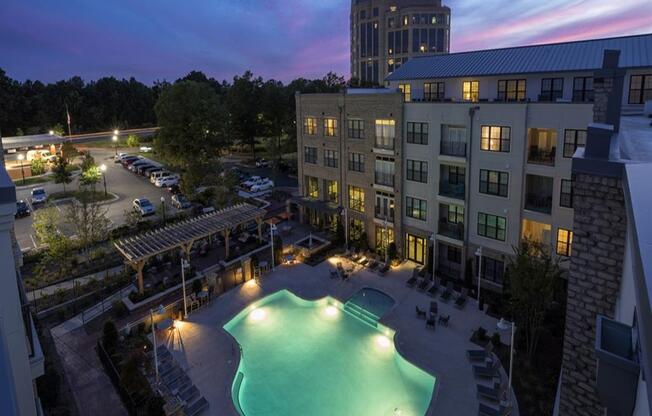 Aerial View Of Pool at Berkshire Ninth Street, Durham