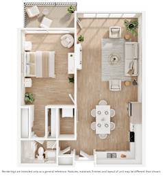 1 bed, 1 bath, 865 sqft, $4,063