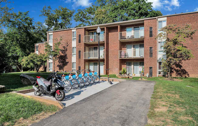 Docking station for bicycle at Columbia Pointe, Maryland