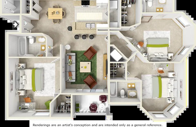 3 beds, 3 baths, 1,354 sqft, $2,388