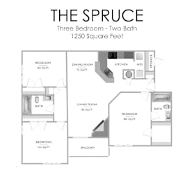 3 beds, 2 baths, 1,250 sqft, $1,620